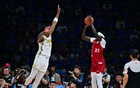 北京三分失準(zhǔn)，廣廈三分更勝一籌。勝負(fù)手，28中4，14.3%命中率。廣廈12中。